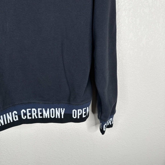 Opening Ceremony Hoodie Women’s Black Extra Small 100% Cotton Spell Out Pullover - Picture 5 of 11